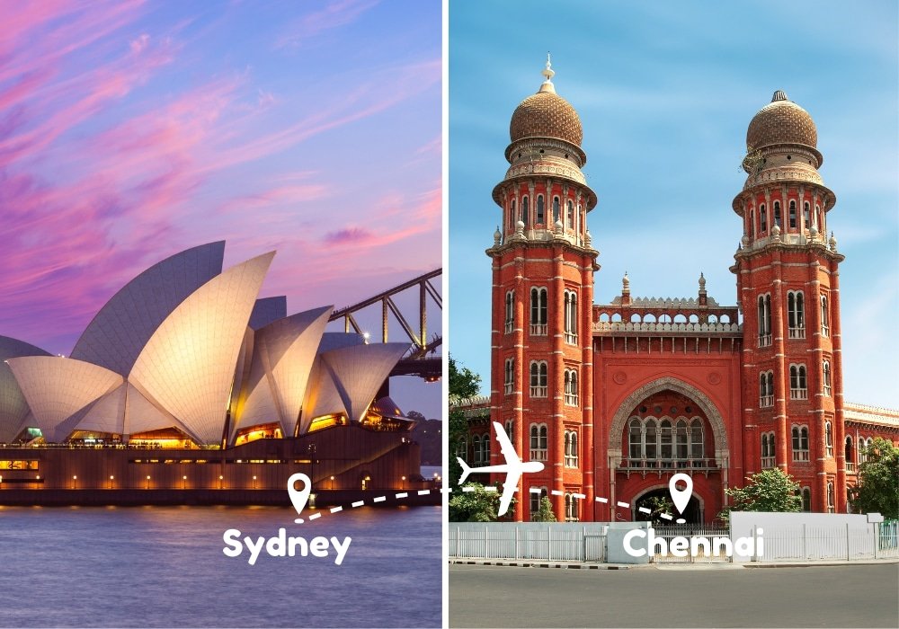 Sydney To Chennai Flights by Airways Travel