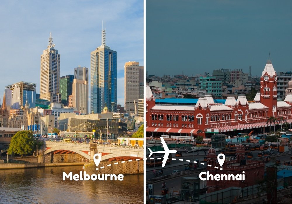 Melbourne To Chennai Flights by Airways Travel