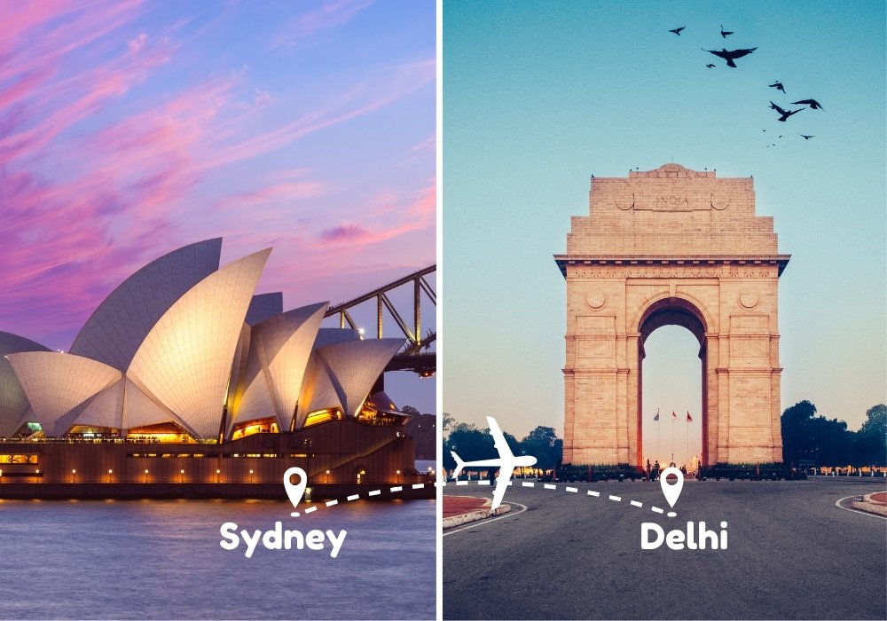 Sydney To Delhi Flights by Airways Travel