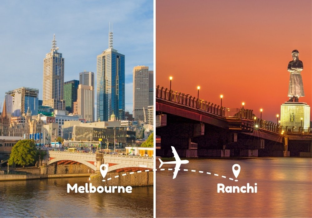Melbourne To Ranchi Flights by Airways Travel