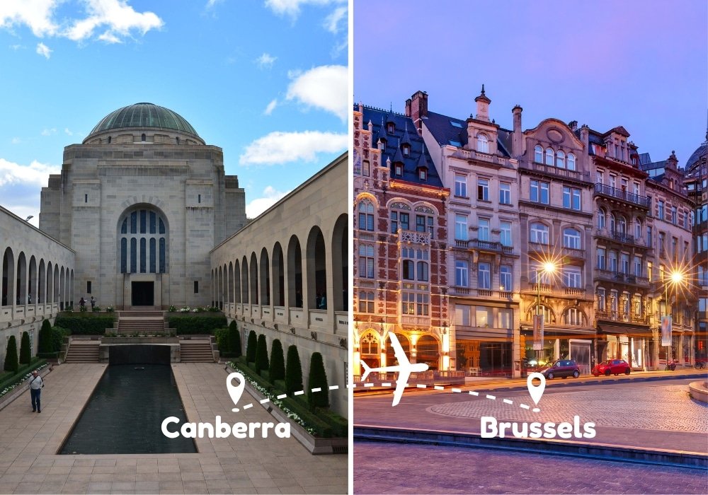 Canberra to Brussels Flights by Airways Travel
