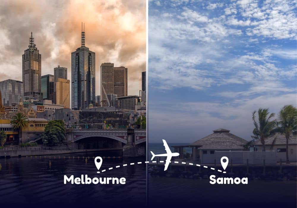 Melbourne to Samoa